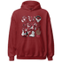 High 85 Metallic Burgundy 1s Hoodie Match Neclaces Number 23 - NastyJamz