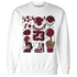 High White Team Red 1s Sweatshirt Match Neclaces Number 23 - NastyJamz