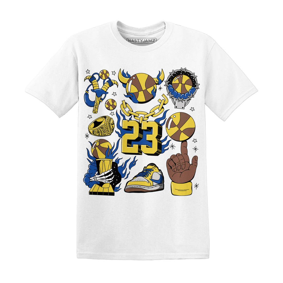 Low OG Canary TVSC 1s T Shirt Match Neclaces Number 23 - NastyJamz