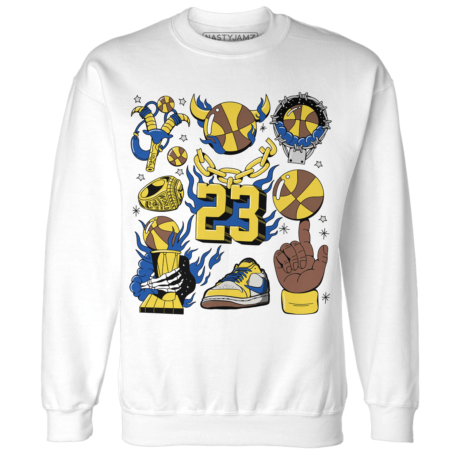 Low OG Canary TVSC 1s Sweatshirt Match Neclaces Number 23 - NastyJamz