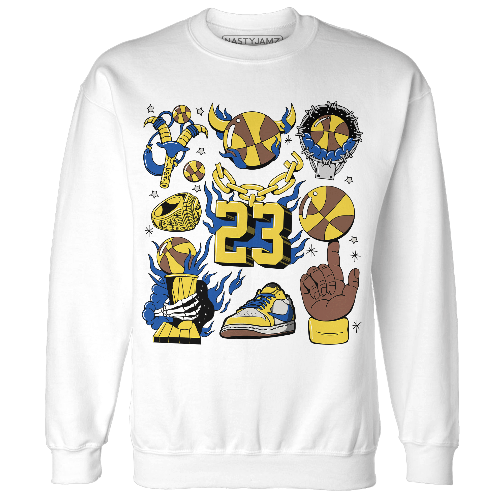 Low OG Canary TVSC 1s Sweatshirt Match Neclaces Number 23 - NastyJamz
