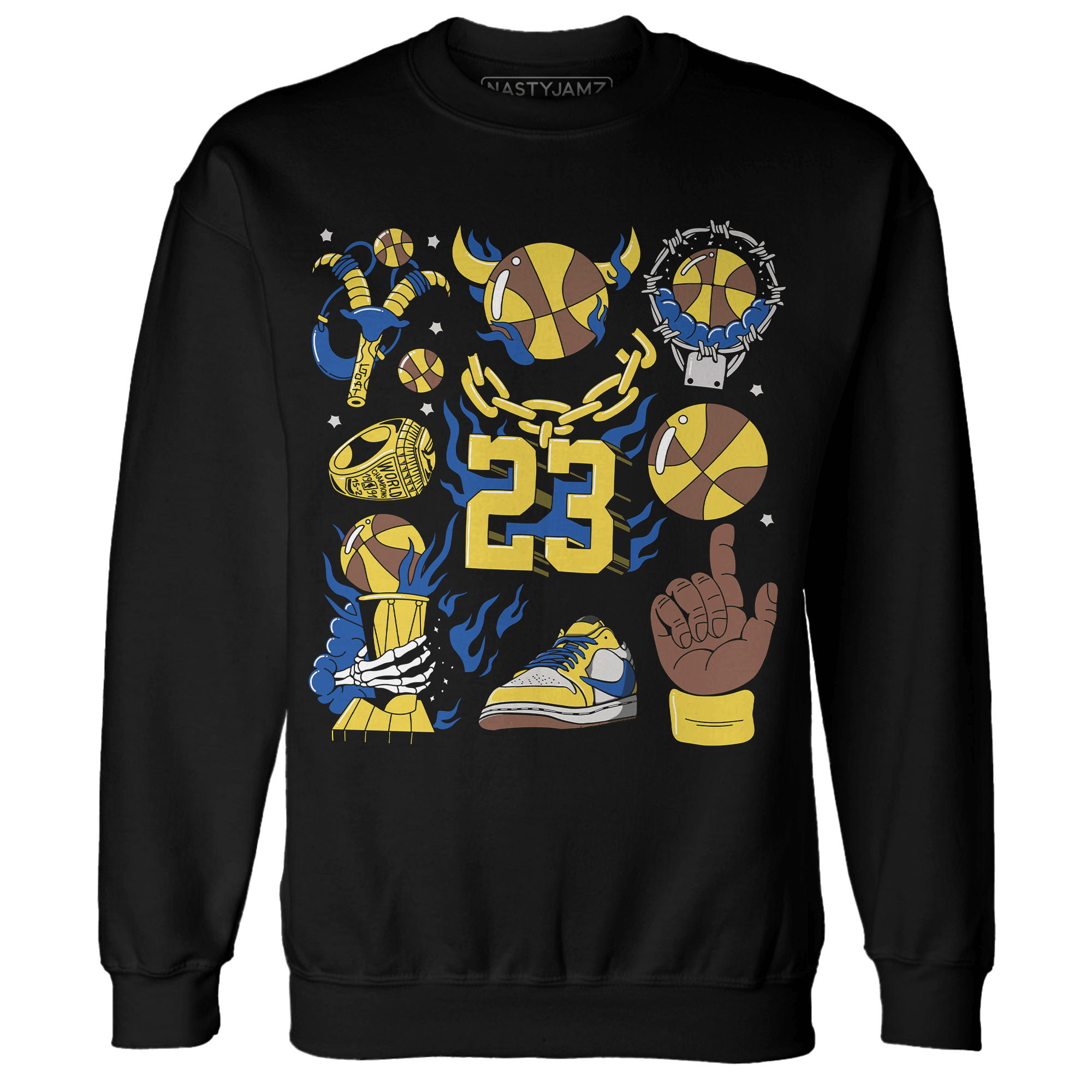 Low OG Canary TVSC 1s Sweatshirt Match Neclaces Number 23 - NastyJamz
