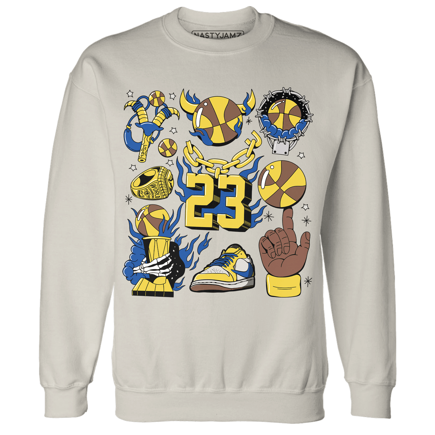 Low OG Canary TVSC 1s Sweatshirt Match Neclaces Number 23 - NastyJamz