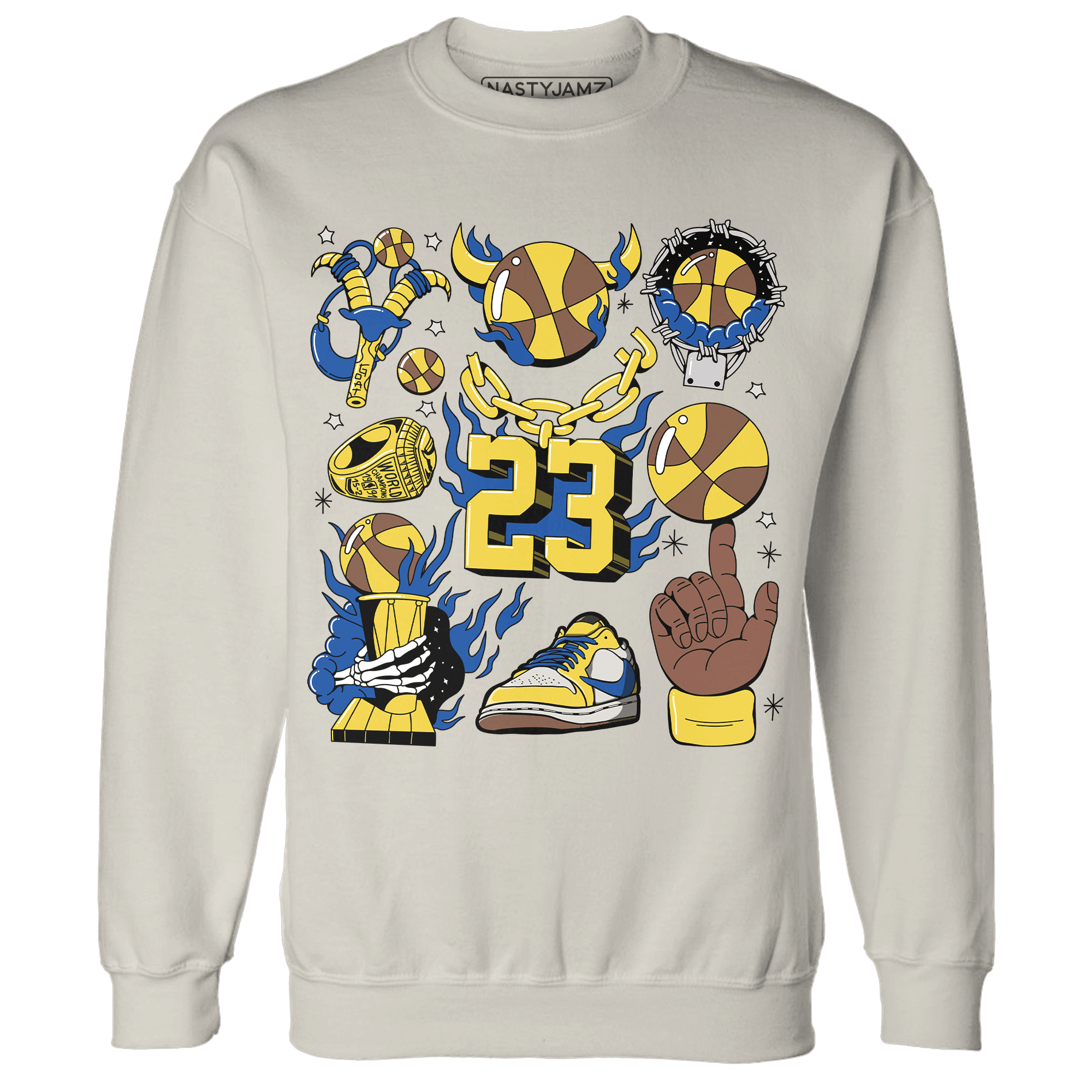 Low OG Canary TVSC 1s Sweatshirt Match Neclaces Number 23 - NastyJamz