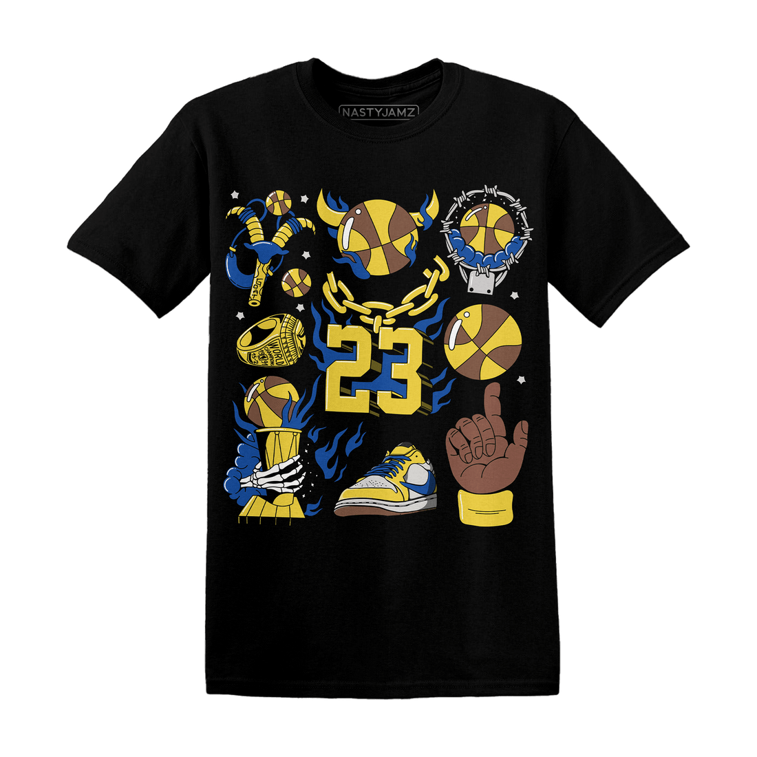 Low OG Canary TVSC 1s T Shirt Match Neclaces Number 23 - NastyJamz