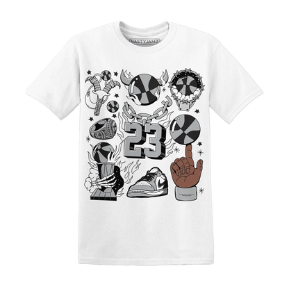 Wolf-Grey-1s-T-Shirt-Match-Neclaces-Number-23