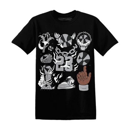 Wolf-Grey-1s-T-Shirt-Match-Neclaces-Number-23