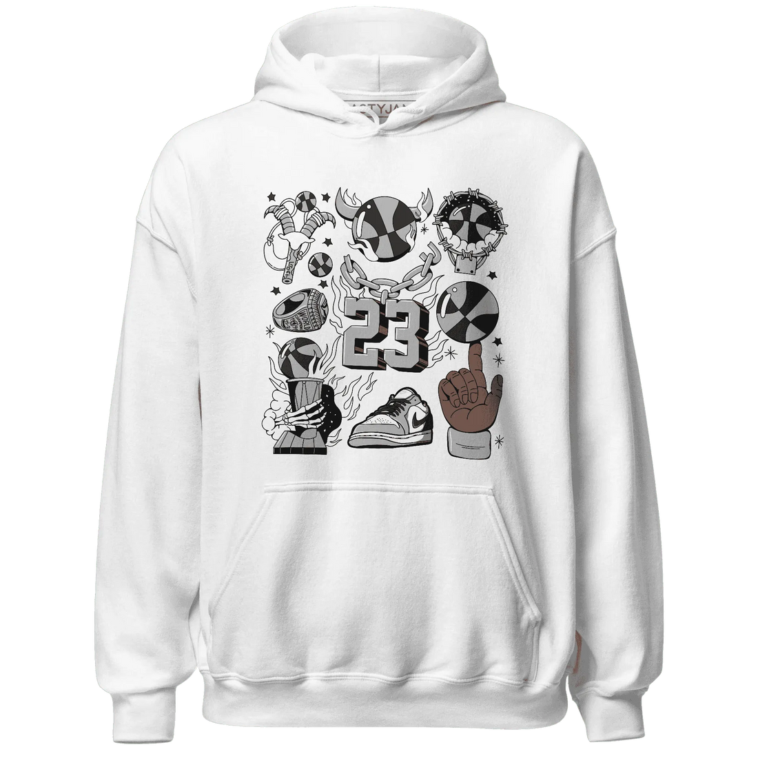 Wolf-Grey-1s-Hoodie-Match-Neclaces-Number-23