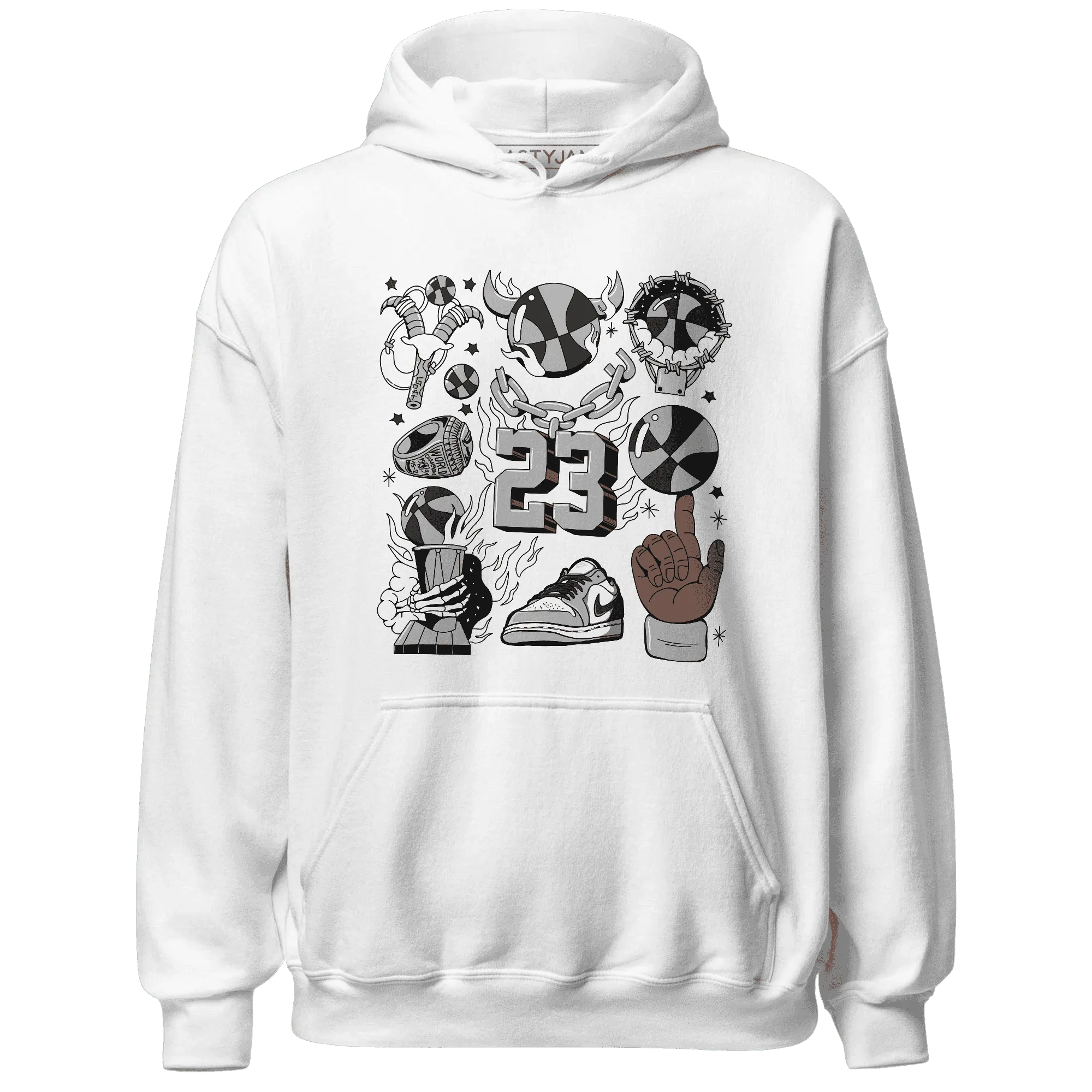 Wolf-Grey-1s-Hoodie-Match-Neclaces-Number-23