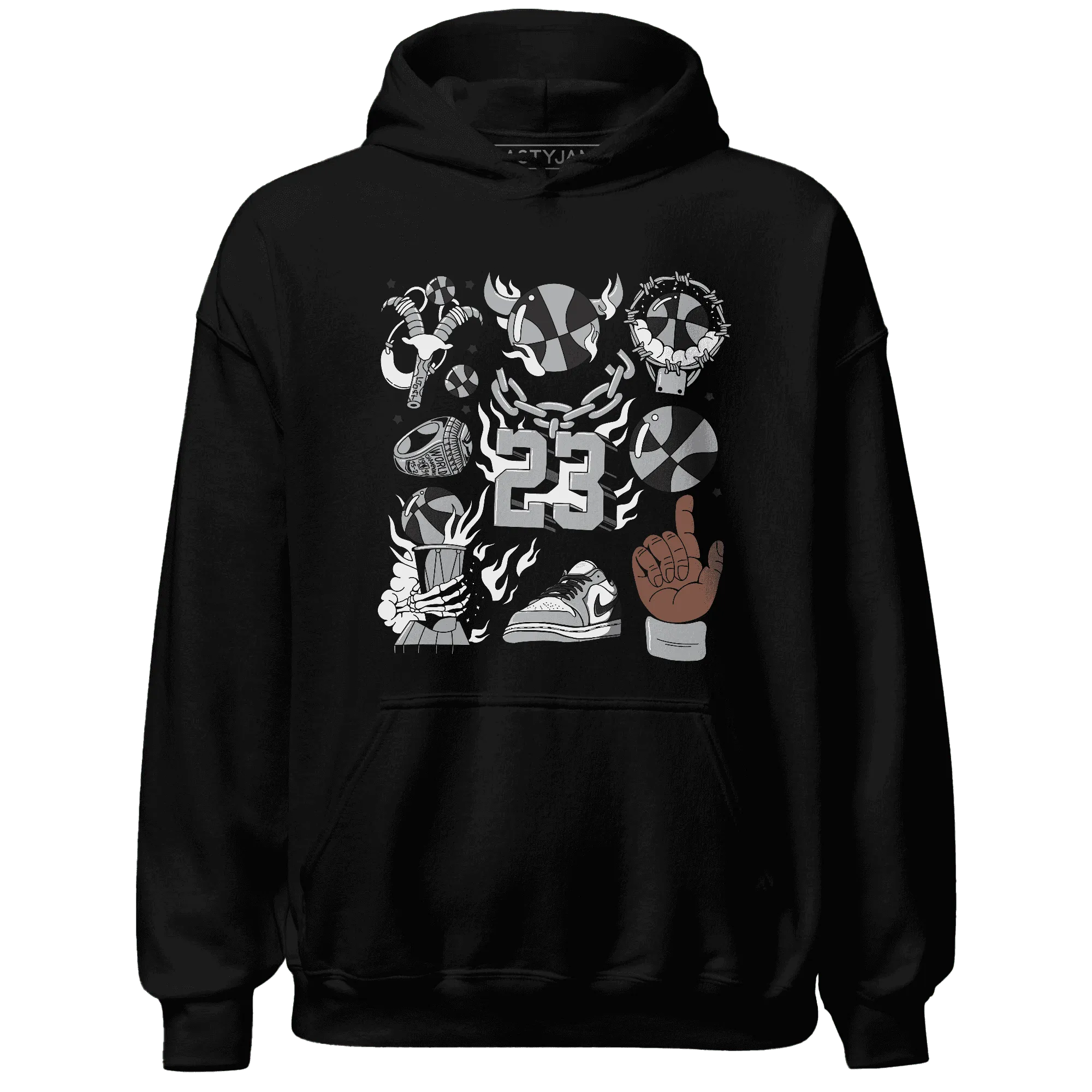 Wolf-Grey-1s-Hoodie-Match-Neclaces-Number-23