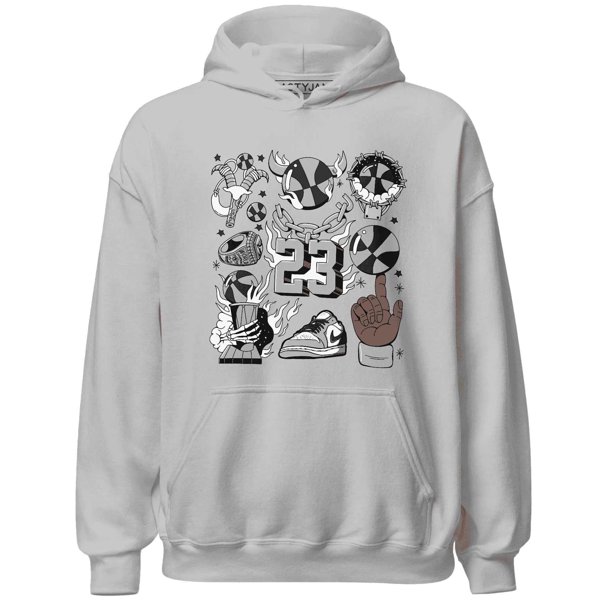 Wolf-Grey-1s-Hoodie-Match-Neclaces-Number-23