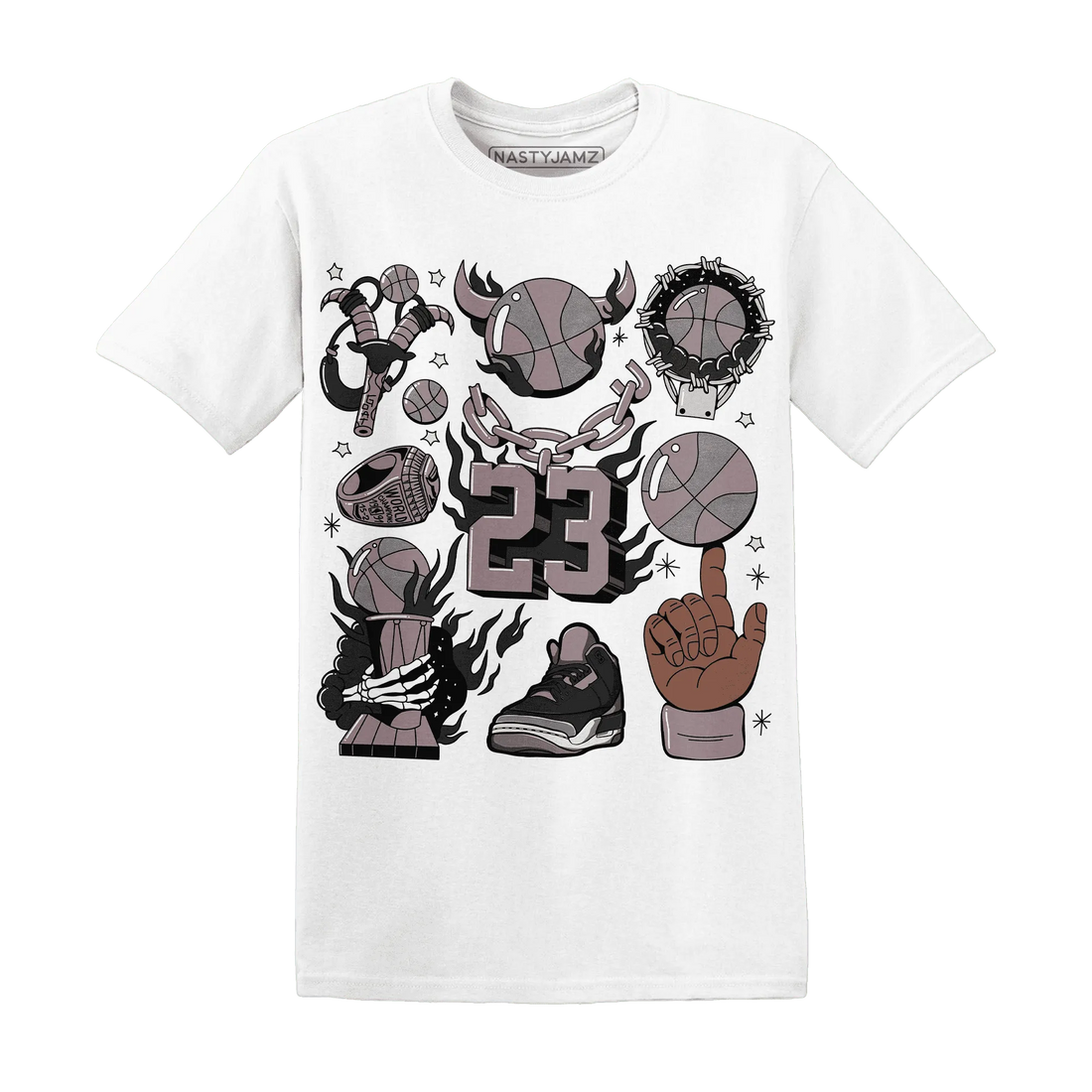 Black-Violet-Ore-3s-NastyJamz-T-Shirt-Match-Neclaces-Number-23