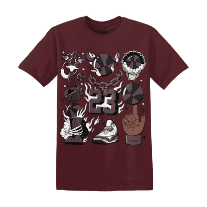 Burgundy-Crush-3s-NastyJamz-T-Shirt-Match-Neclaces-Number-23