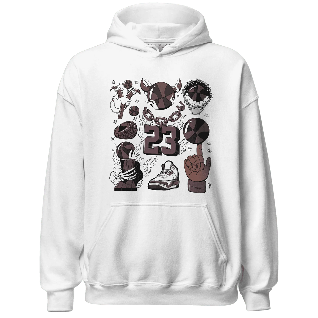 Burgundy-Crush-3s-NastyJamz-Hoodie-Match-Neclaces-Number-23