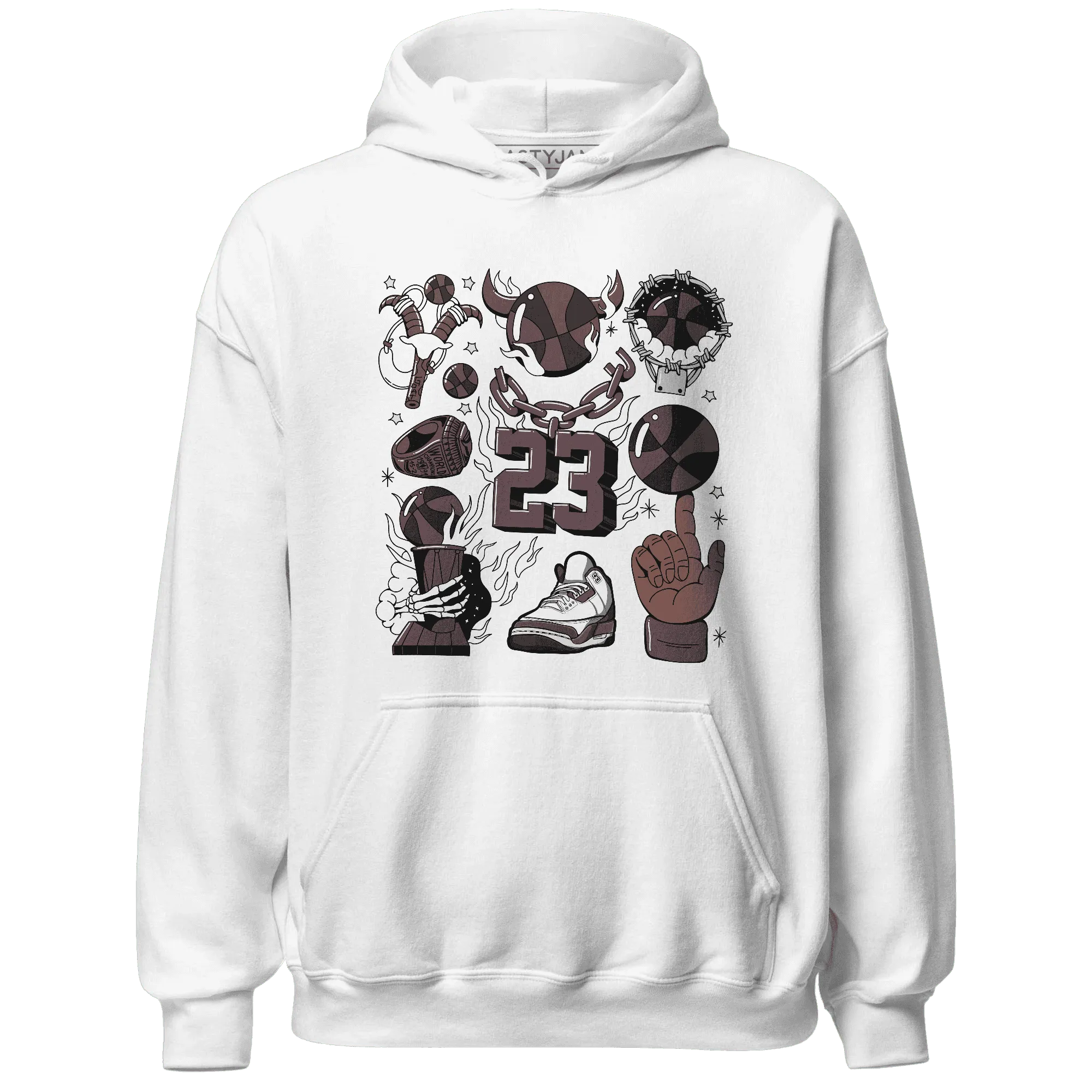 Burgundy-Crush-3s-NastyJamz-Hoodie-Match-Neclaces-Number-23