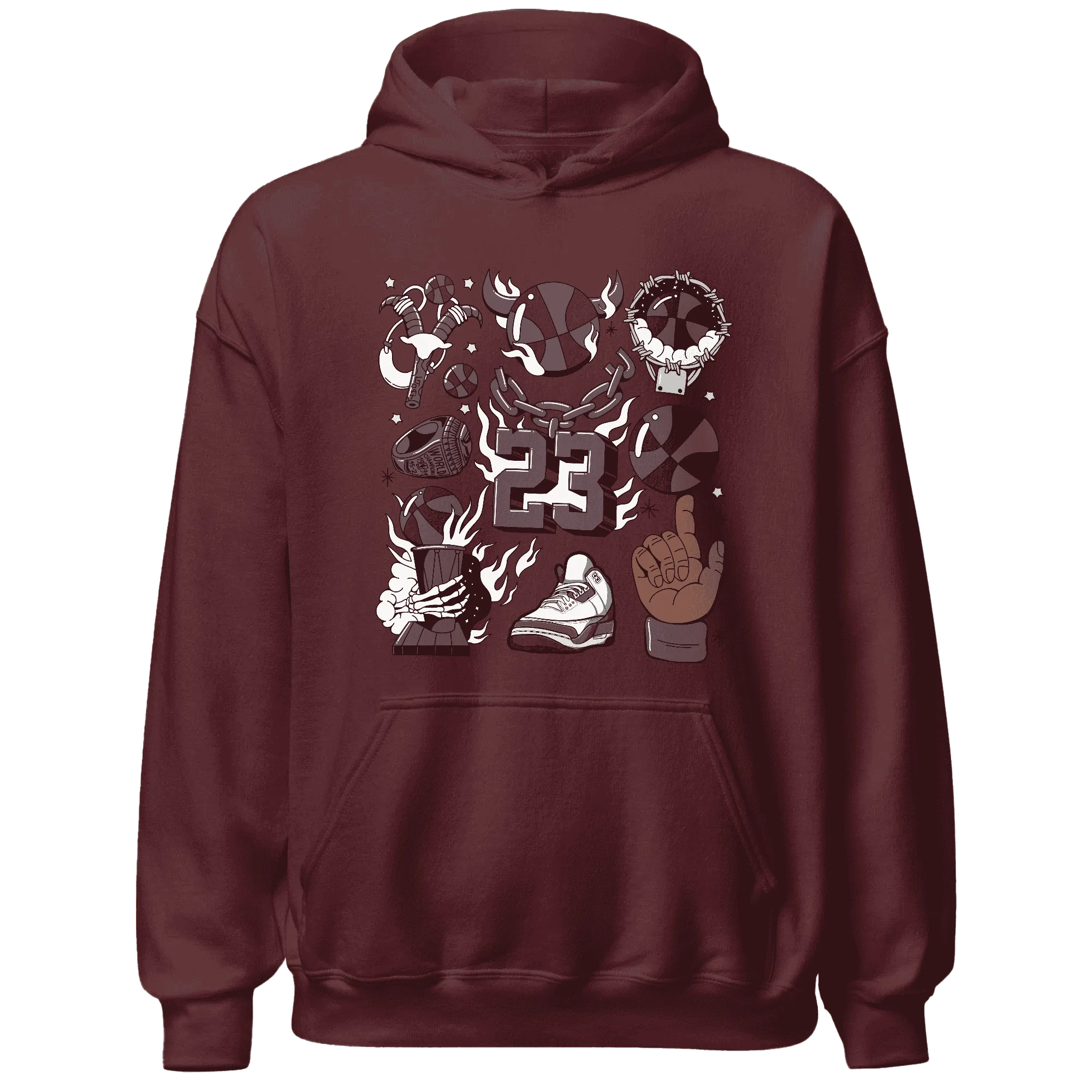 Burgundy-Crush-3s-NastyJamz-Hoodie-Match-Neclaces-Number-23