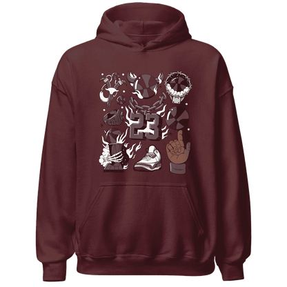 Burgundy-Crush-3s-NastyJamz-Hoodie-Match-Neclaces-Number-23