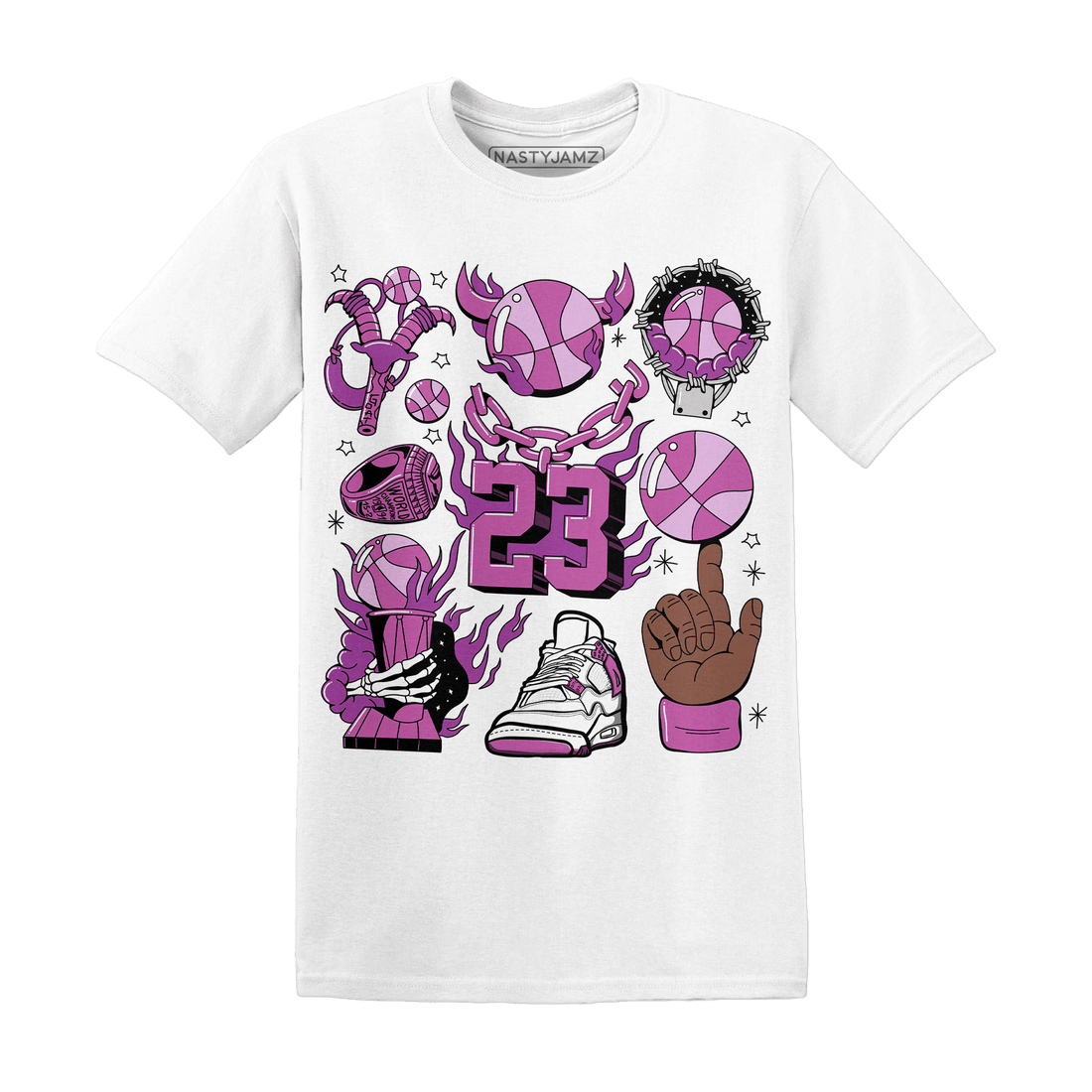 GS Hyper Violet 4s T Shirt Neclaces Number 23 - NastyJamz