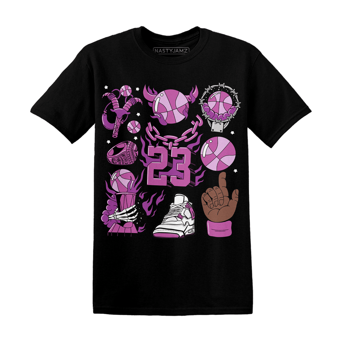 GS Hyper Violet 4s T Shirt Neclaces Number 23 - NastyJamz