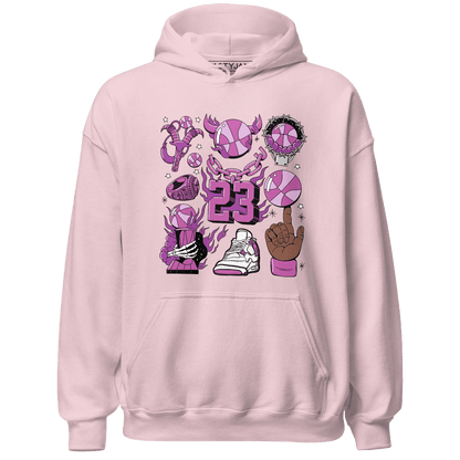 GS Hyper Violet 4s Hoodie Match Neclaces Number 23 - NastyJamz