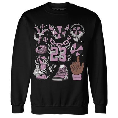 Orchid-Neutral-Grey-Black-White-4s-Sweatshirt-Match-Neclaces-Number-23