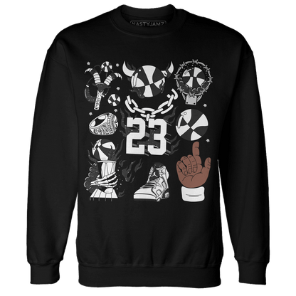 Reverse Oreo 6s Sweatshirt Match Neclaces Number 23 - NastyJamz