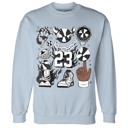 Reverse Oreo 6s Sweatshirt Match Neclaces Number 23 - NastyJamz