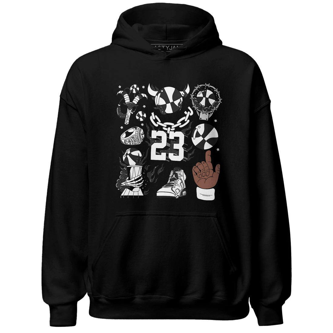 Reverse Oreo 6s Hoodie Match Neclaces Number 23 - NastyJamz
