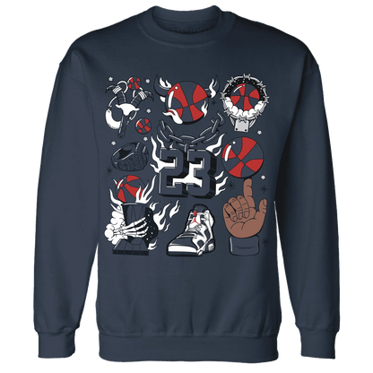 White-Navy-6s-Sweatshirt-Match-Neclaces-Number-23