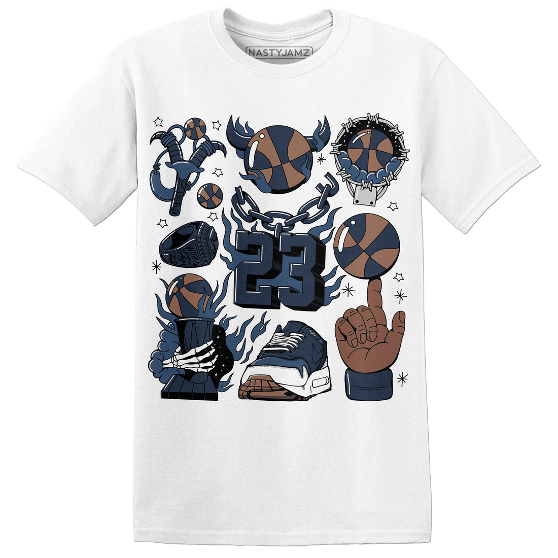 AM 1 86 Jackie RBS T Shirt Match Neclaces Number 23 - NastyJamz