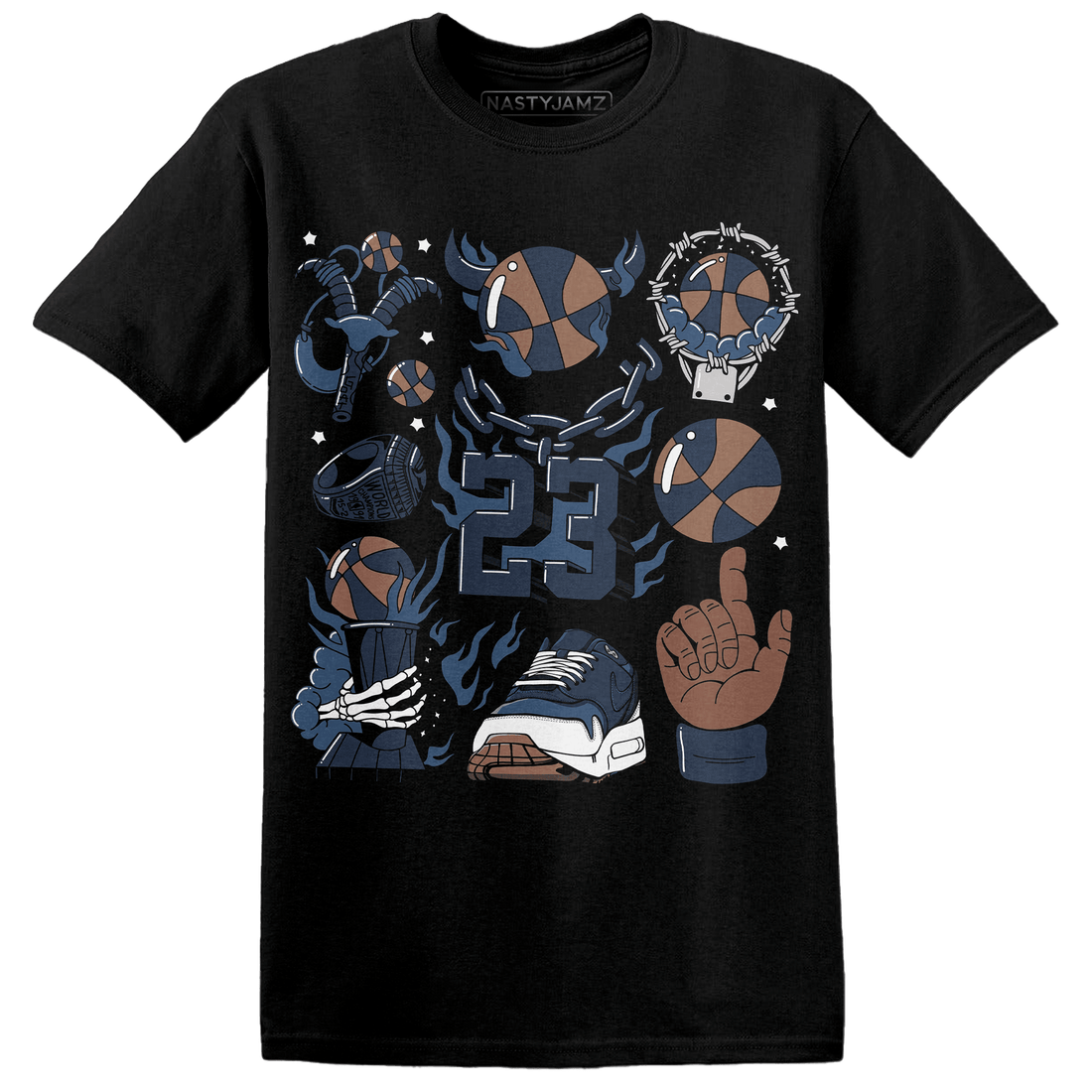 AM 1 86 Jackie RBS T Shirt Match Neclaces Number 23 - NastyJamz