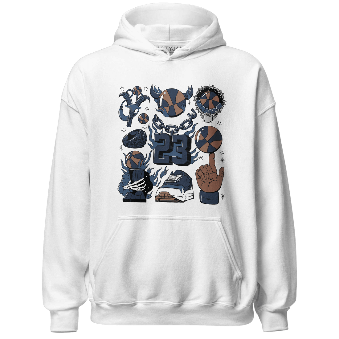 AM 1 86 Jackie RBS Hoodie Match Neclaces Number 23 - NastyJamz