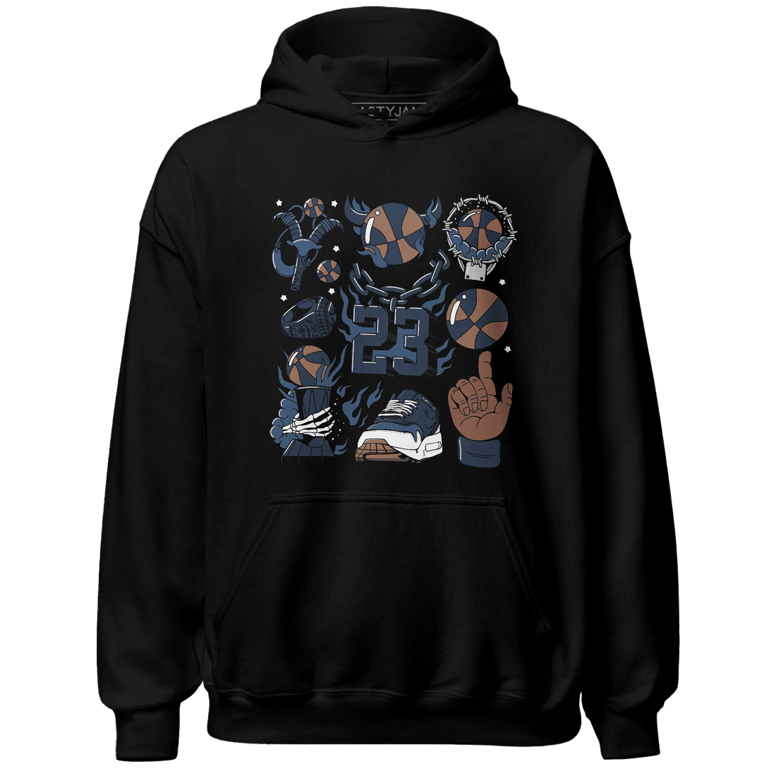 AM 1 86 Jackie RBS Hoodie Match Neclaces Number 23 - NastyJamz
