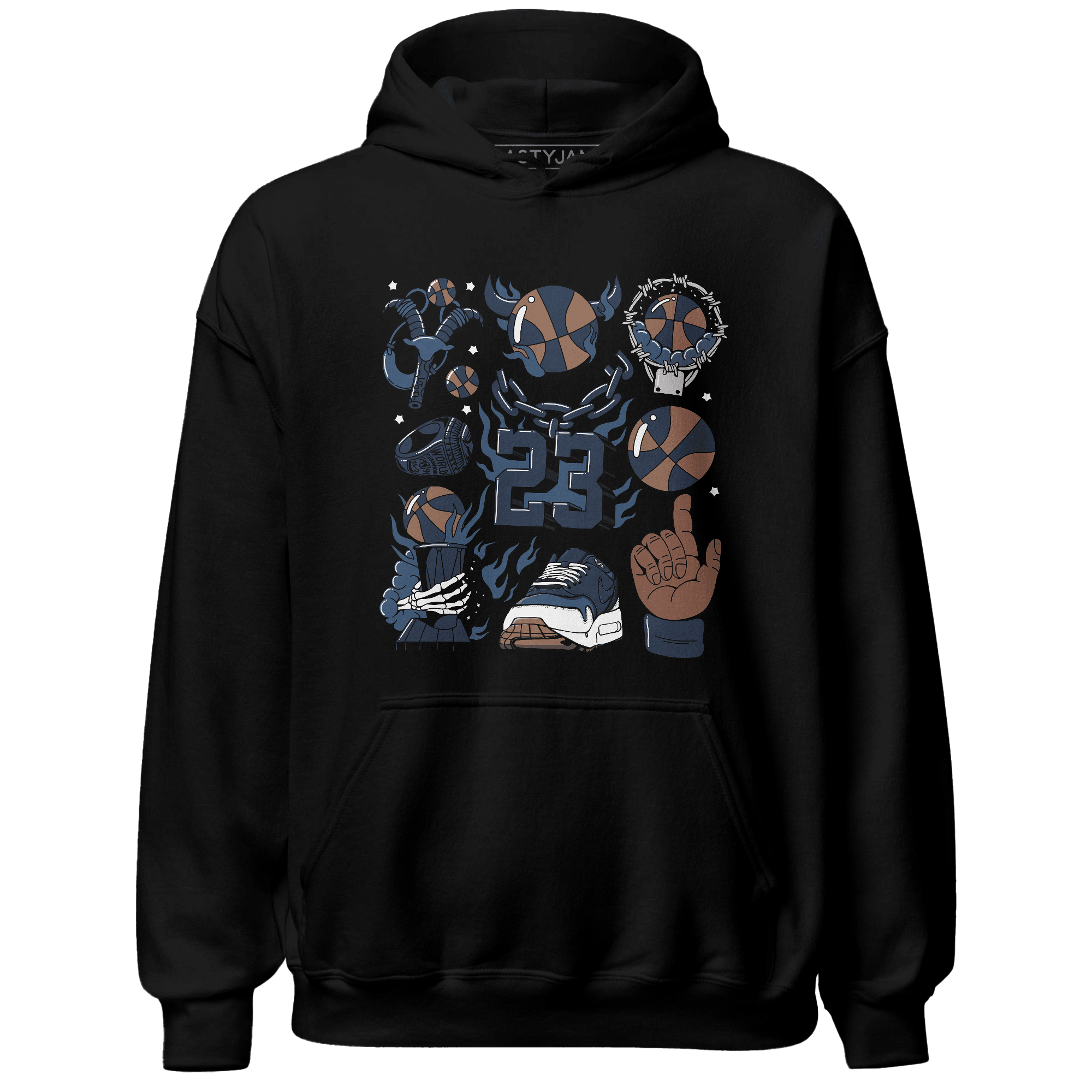 AM 1 86 Jackie RBS Hoodie Match Neclaces Number 23 - NastyJamz