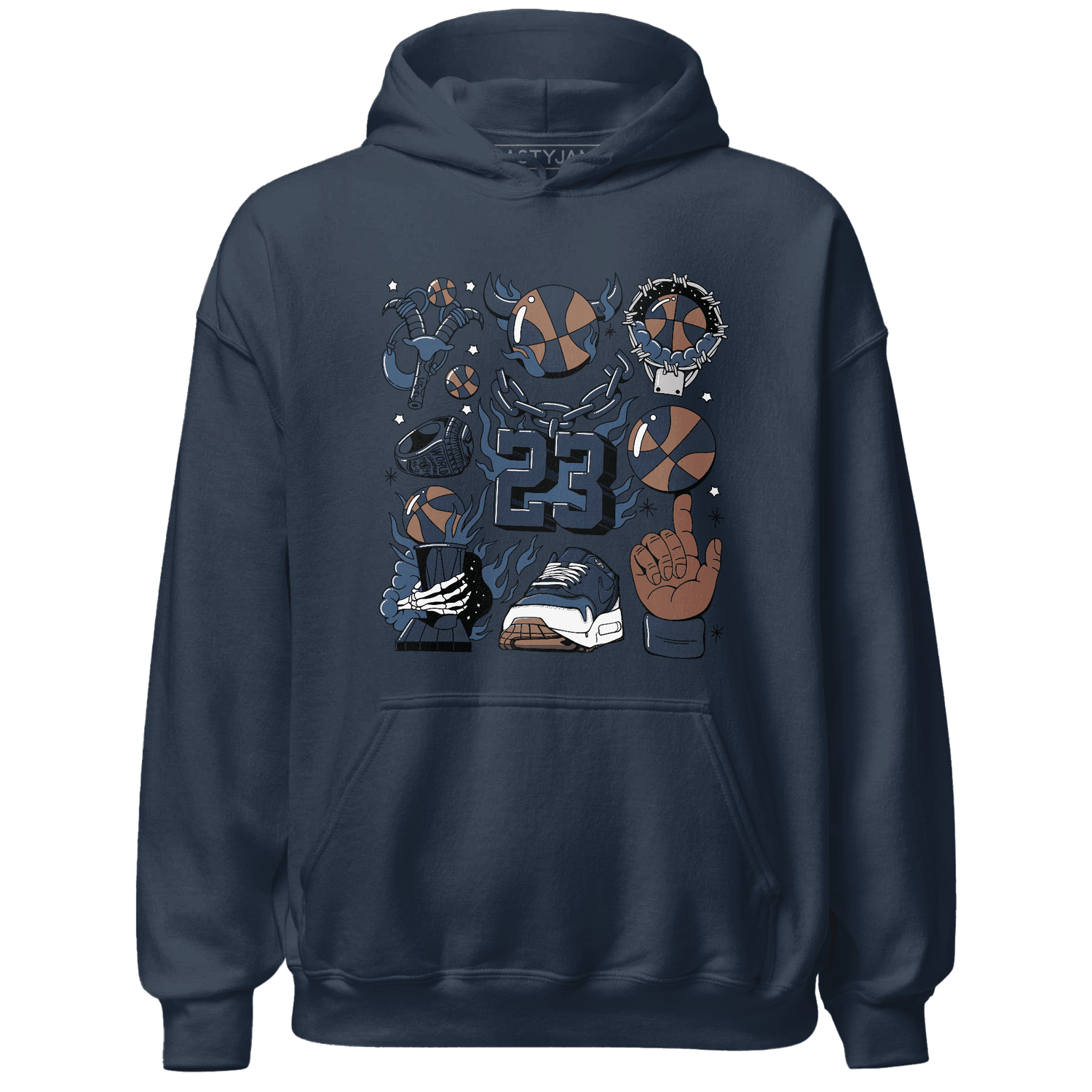 AM 1 86 Jackie RBS Hoodie Match Neclaces Number 23 - NastyJamz
