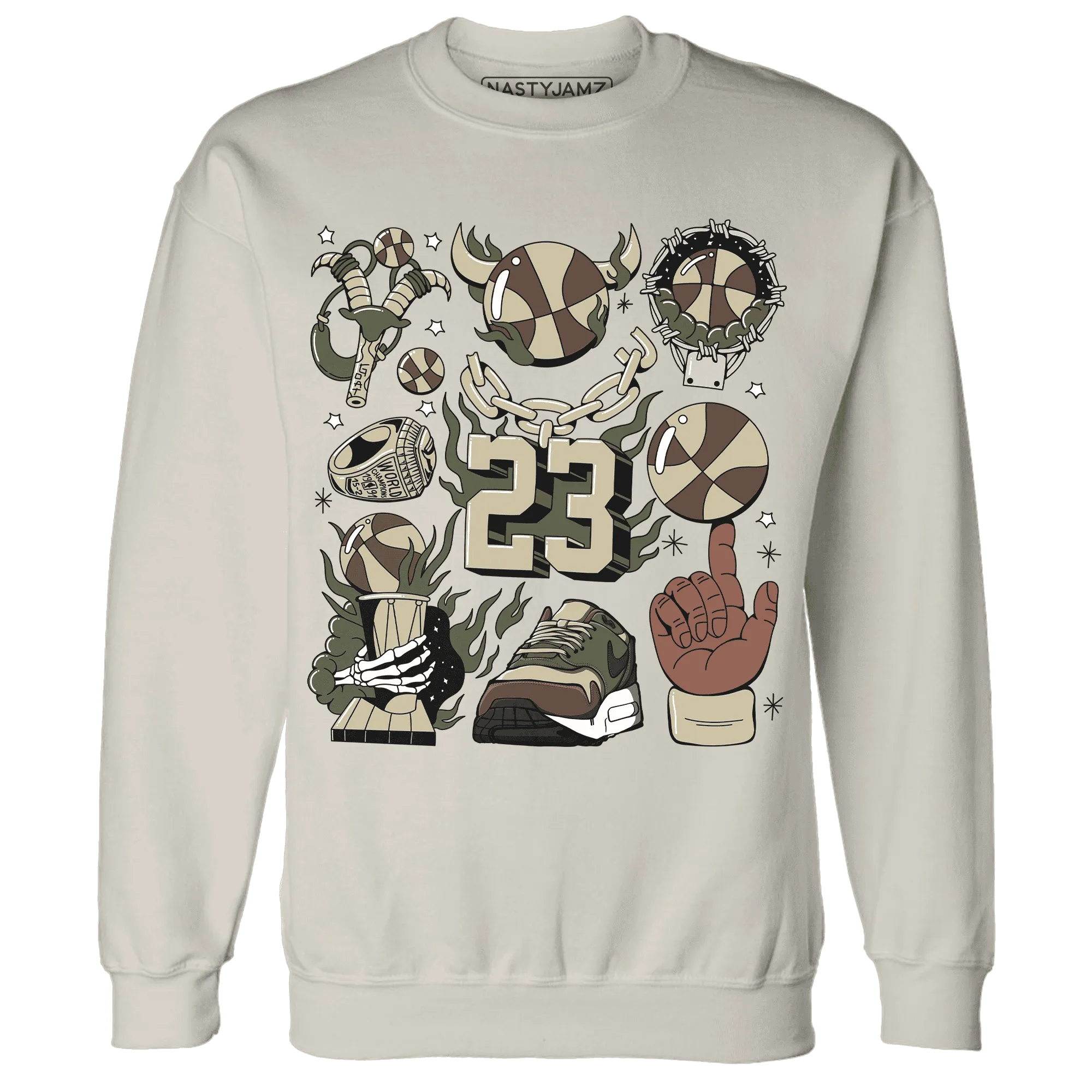 AM-1-Essential-Premium-Sweatshirt-Match-Neclaces-Number-23