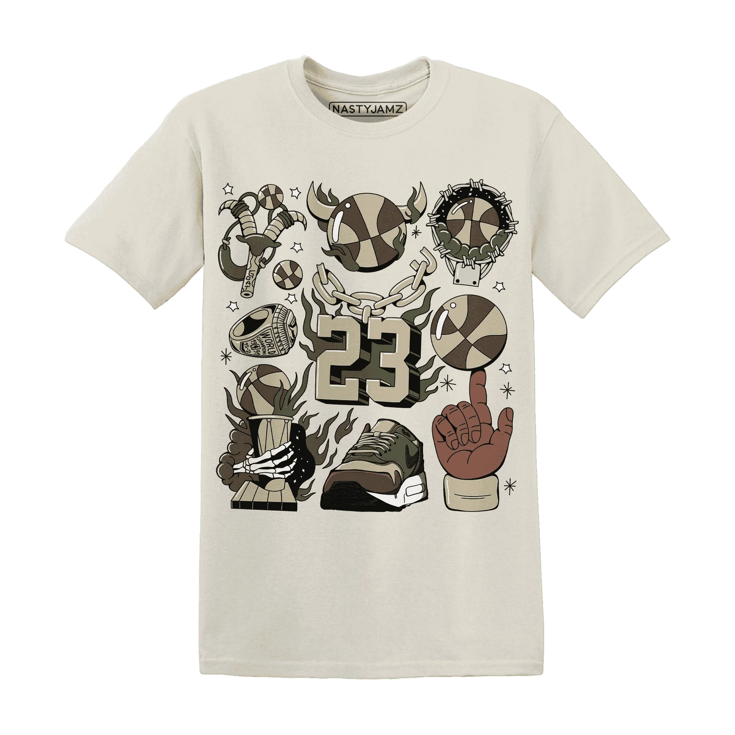 AM-1-Essential-Premium-T-Shirt-Match-Neclaces-Number-23