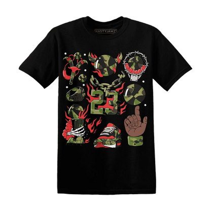 AM-90-Dark-Sage-Solar-Red-T-Shirt-Match-Neclaces-Number-23