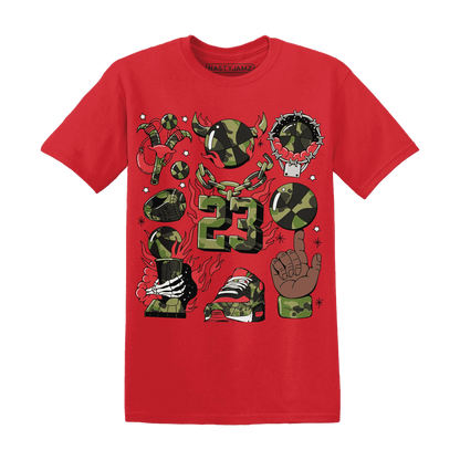 AM-90-Dark-Sage-Solar-Red-T-Shirt-Match-Neclaces-Number-23