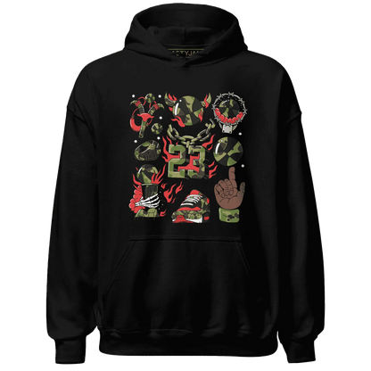 AM-90-Dark-Sage-Solar-Red-Hoodie-Match-Neclaces-Number-23