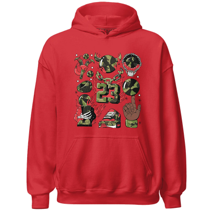 AM-90-Dark-Sage-Solar-Red-Hoodie-Match-Neclaces-Number-23
