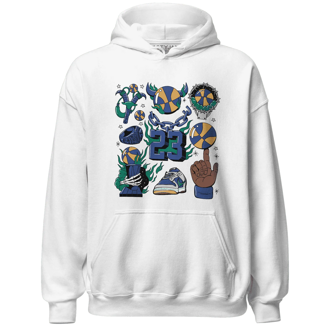 Dunk-Hyper-Royal-Malachite-Hoodie-Match-Neclaces-Number-23