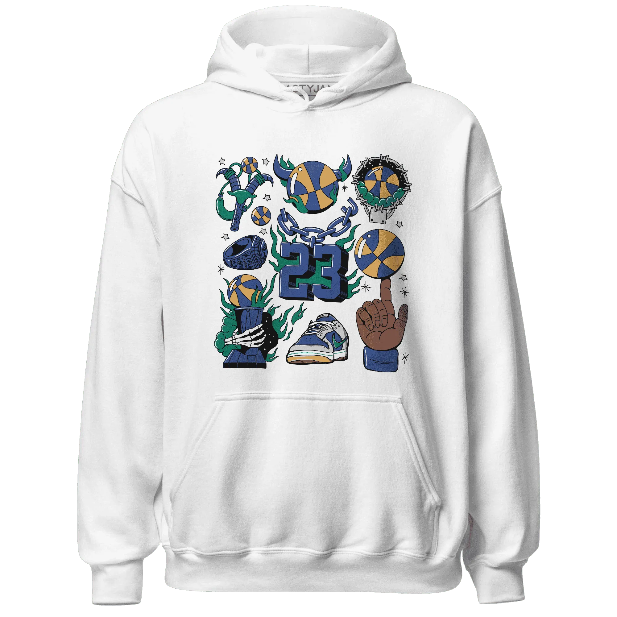 Dunk-Hyper-Royal-Malachite-Hoodie-Match-Neclaces-Number-23