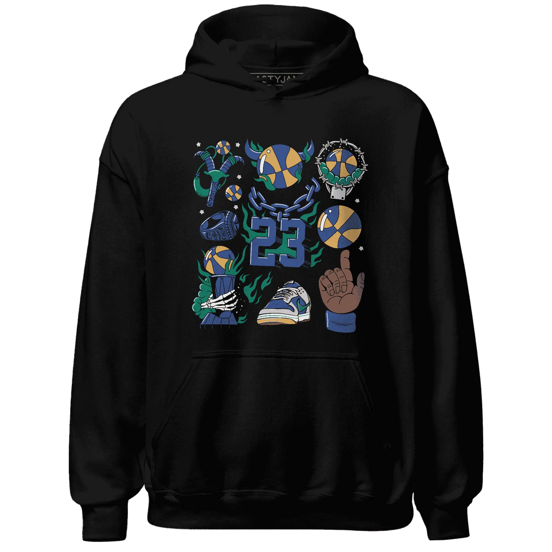 Dunk-Hyper-Royal-Malachite-Hoodie-Match-Neclaces-Number-23