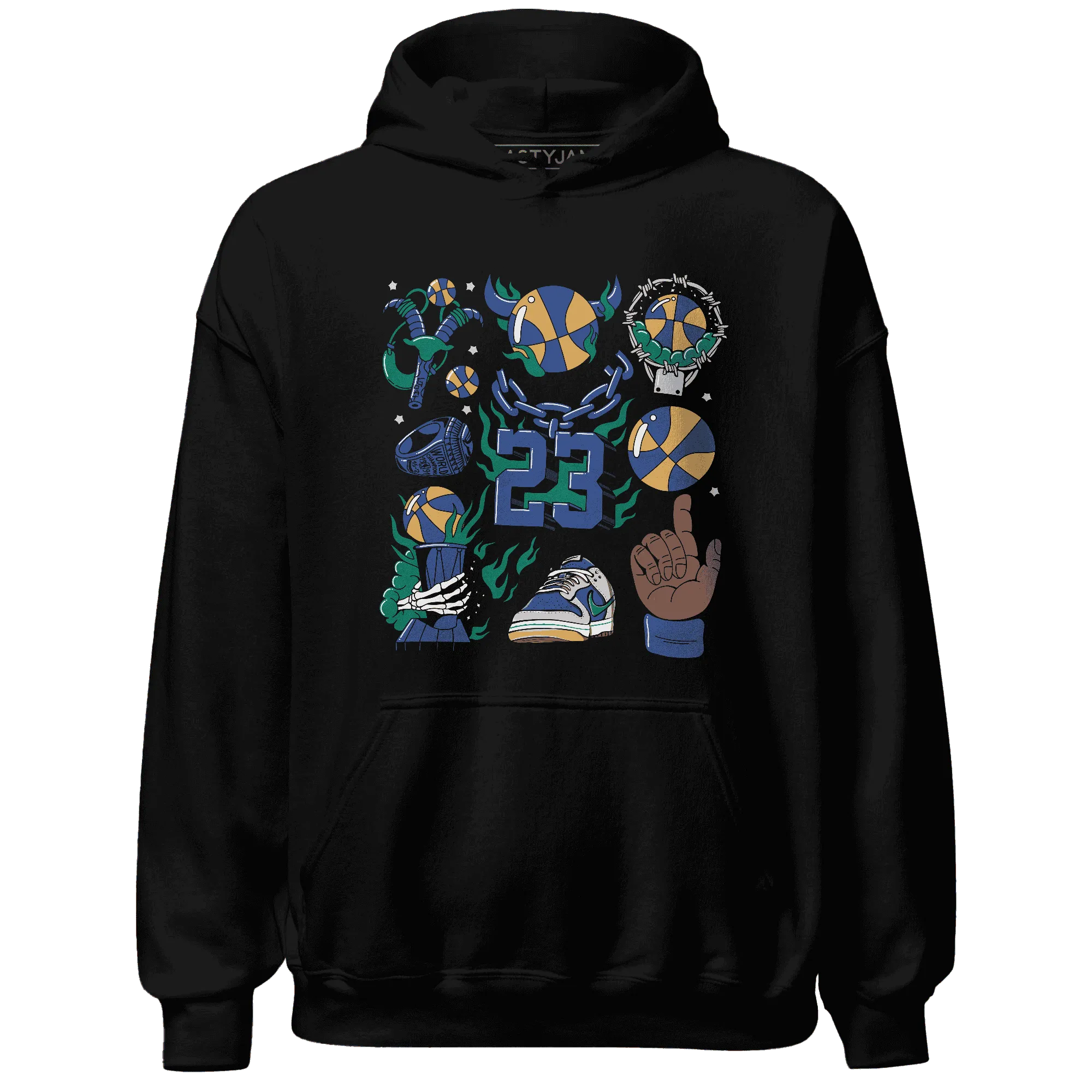 Dunk-Hyper-Royal-Malachite-Hoodie-Match-Neclaces-Number-23