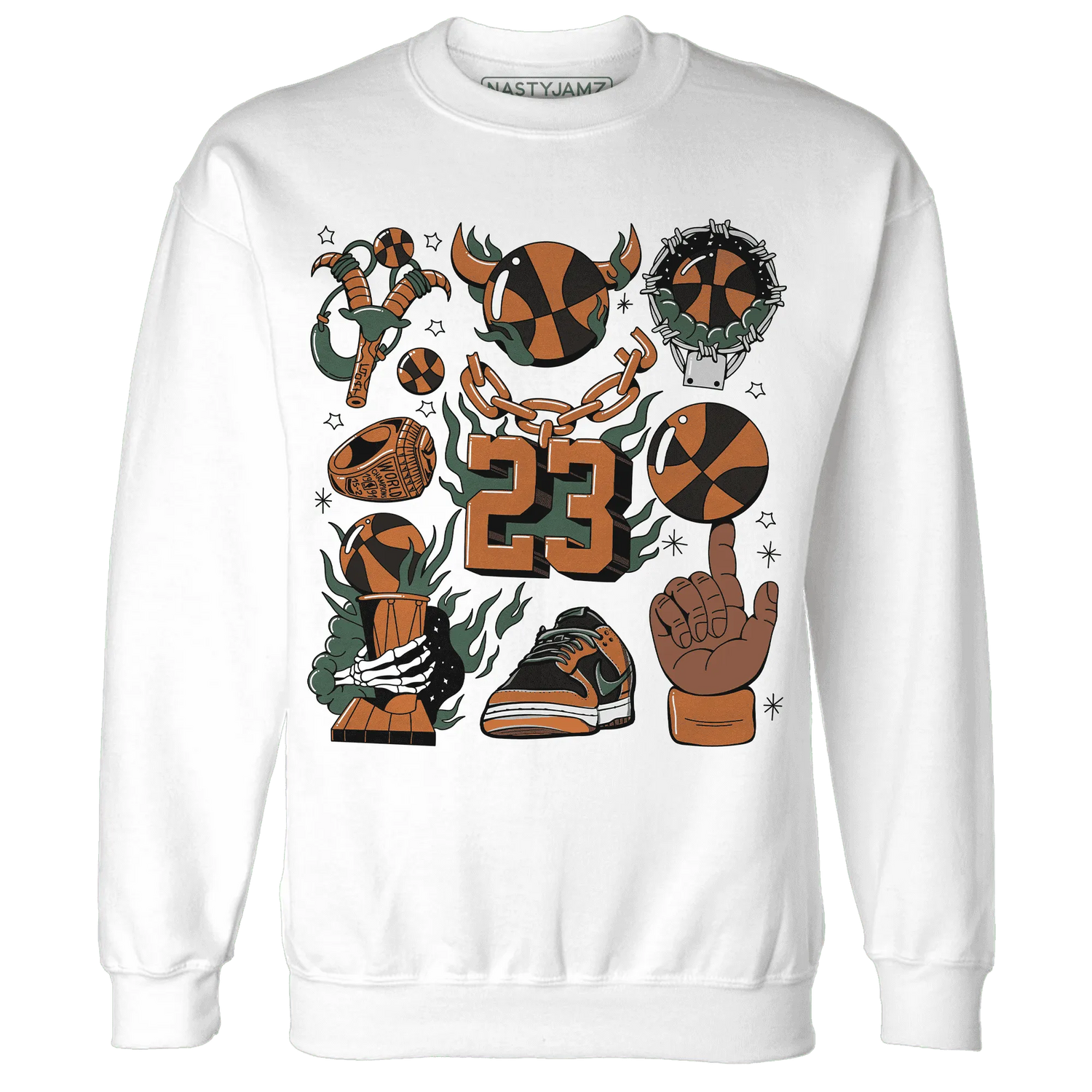 Dunk-Low-Ceramic-Sweatshirt-Match-Neclaces-Number-23