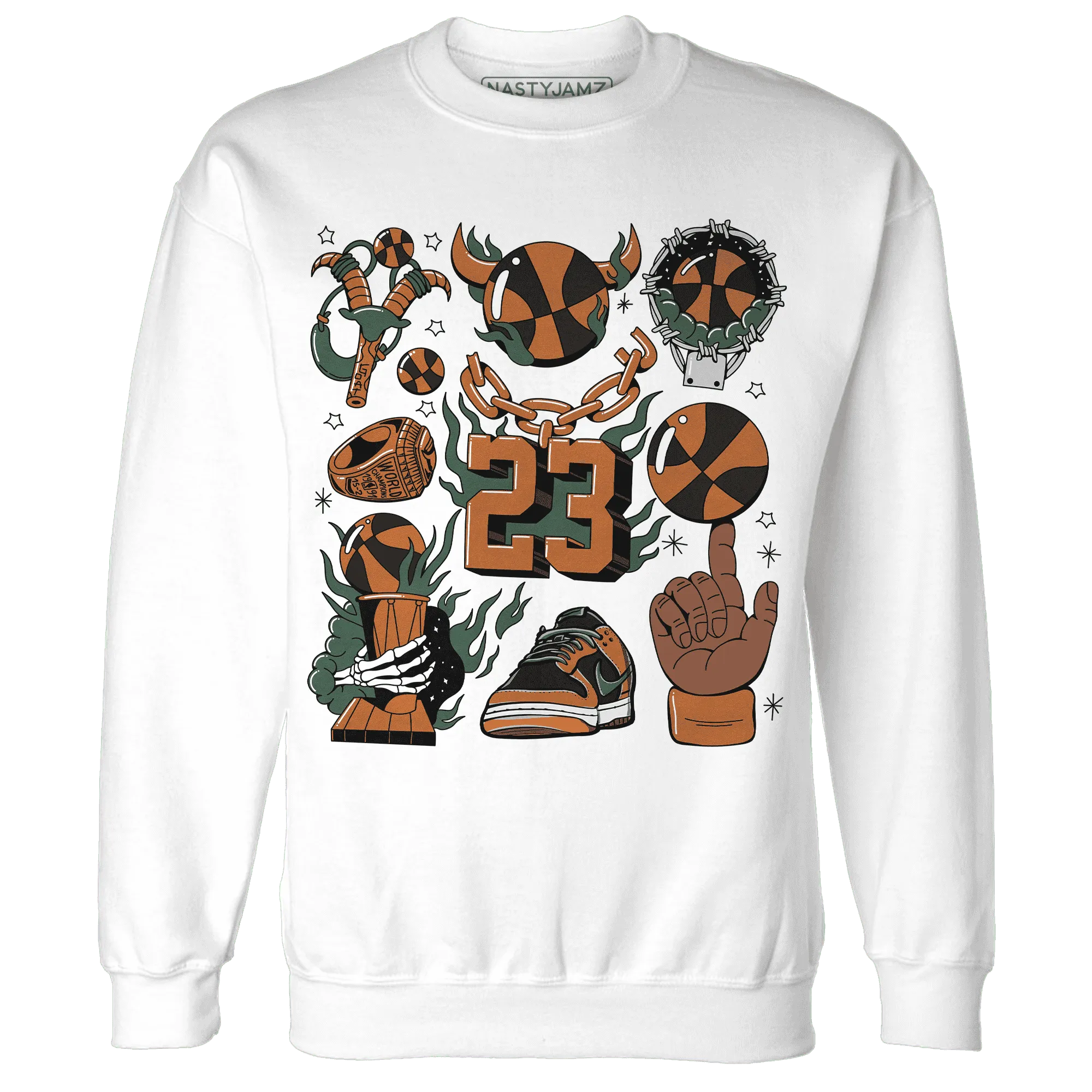 Dunk-Low-Ceramic-Sweatshirt-Match-Neclaces-Number-23