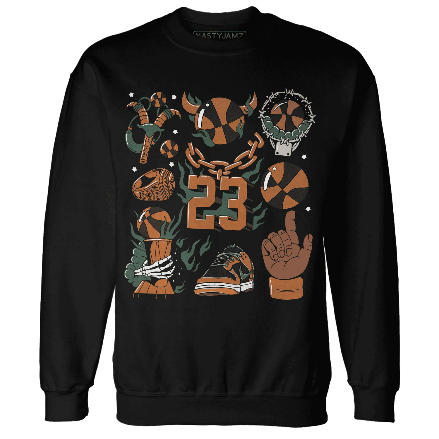 Dunk-Low-Ceramic-Sweatshirt-Match-Neclaces-Number-23