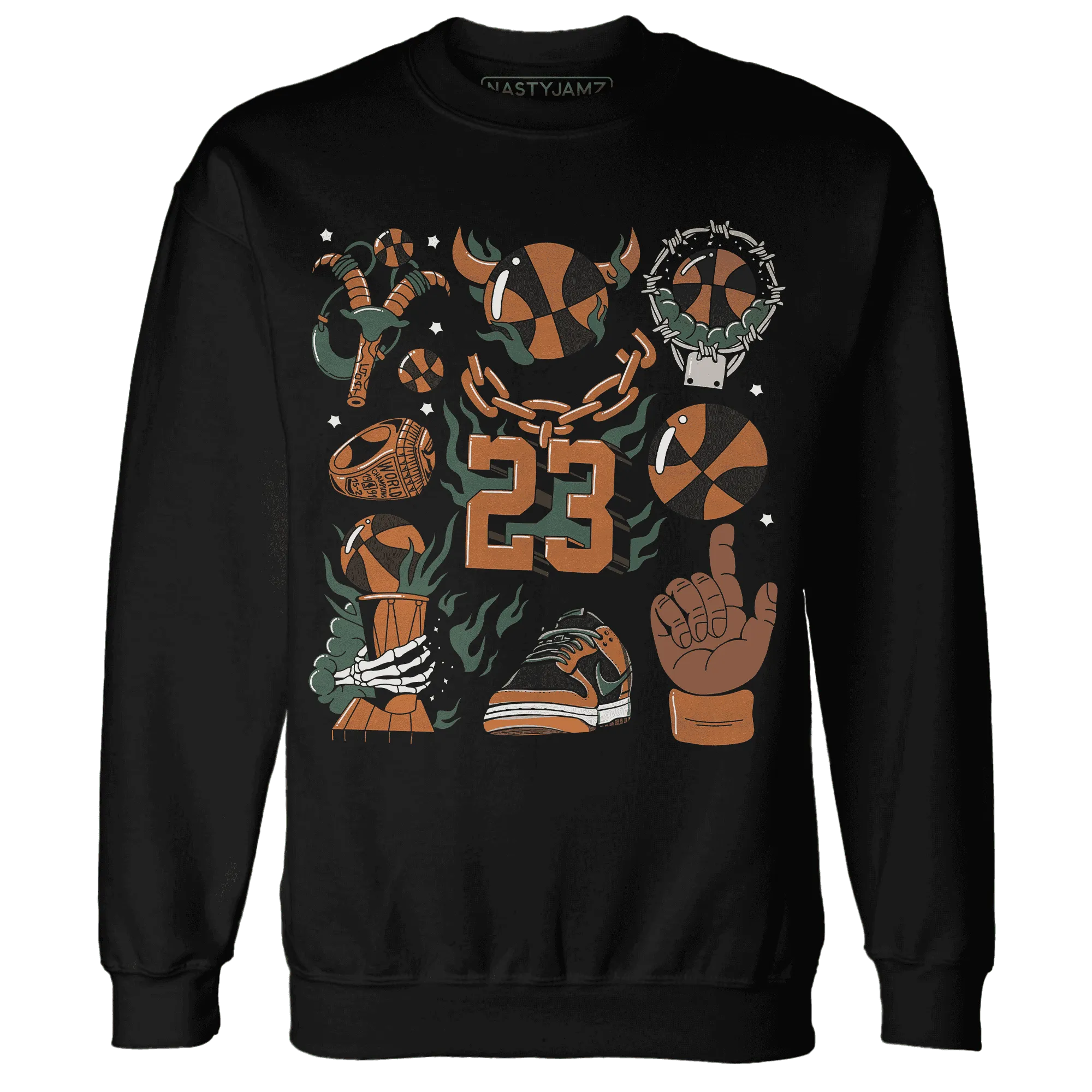 Dunk-Low-Ceramic-Sweatshirt-Match-Neclaces-Number-23