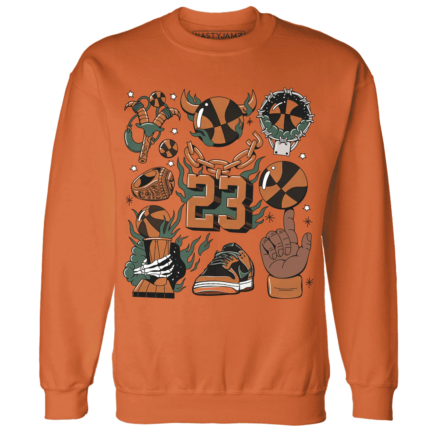 Dunk-Low-Ceramic-Sweatshirt-Match-Neclaces-Number-23